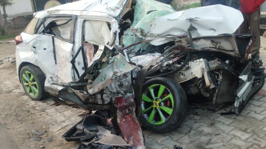 पंजाब...बस और कार की टक्कर... हिमाचल के चार लोगों की मौत