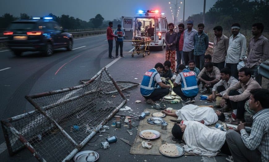 जबलपुर हिट एंड रन: बरेला में कार ने 20 मजदूरों को कुचला, 2 की मौत, 3 गंभीर