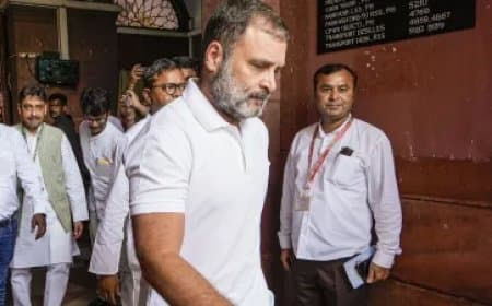 यूपी: सुल्तानपुर एमपी-एमएलए कोर्ट में हाजिर हुए सांसद राहुल गांधी