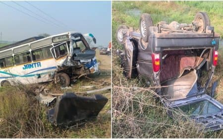 मध्यप्रदेश: भिंड में बस-कार की टक्कर, चार लोगों की मौत