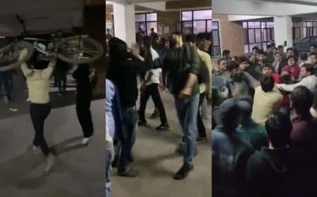 दिल्ली: जेएनयू में वामपंथी और एबीवीपी छात्रों के बीच हिंसक झड़प