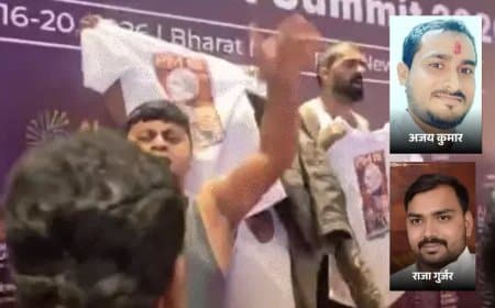 AI समिट में प्रदर्शन: दिल्ली पुलिस ने ग्वालियर से 3 यूथ कांग्रेस नेताओं को पकड़ा, PM मोदी-ट्रम्प पर थी आपत्तिजनक टी-शर्ट