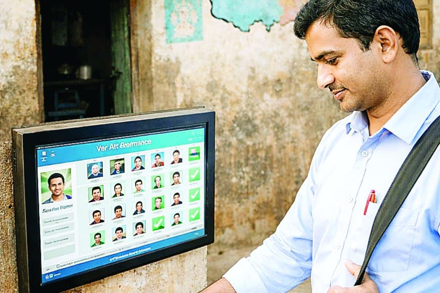 ई-हाजिरी में ढिलाई: सात माह बाद भी शिक्षकों की उपस्थिति 80 फीसदी पर अटकी