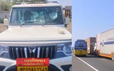 धार: तहसीलदार की गाड़ी तोड़ी, टीआई और महिला पुलिसकर्मी लहूलुहान