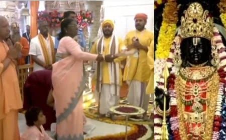 अयोध्या: राष्ट्रपति मुर्मू ने की राम दरबार में श्रीराम यंत्र की स्थापना 
