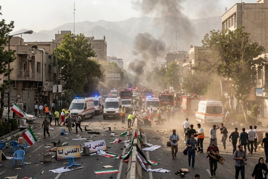 तेहरान धमाकों से दहला ईरान: मुजतबा खामेनेई कोमा में? अल-कुद्स रैली में विस्फोट के बाद बढ़ा तनाव