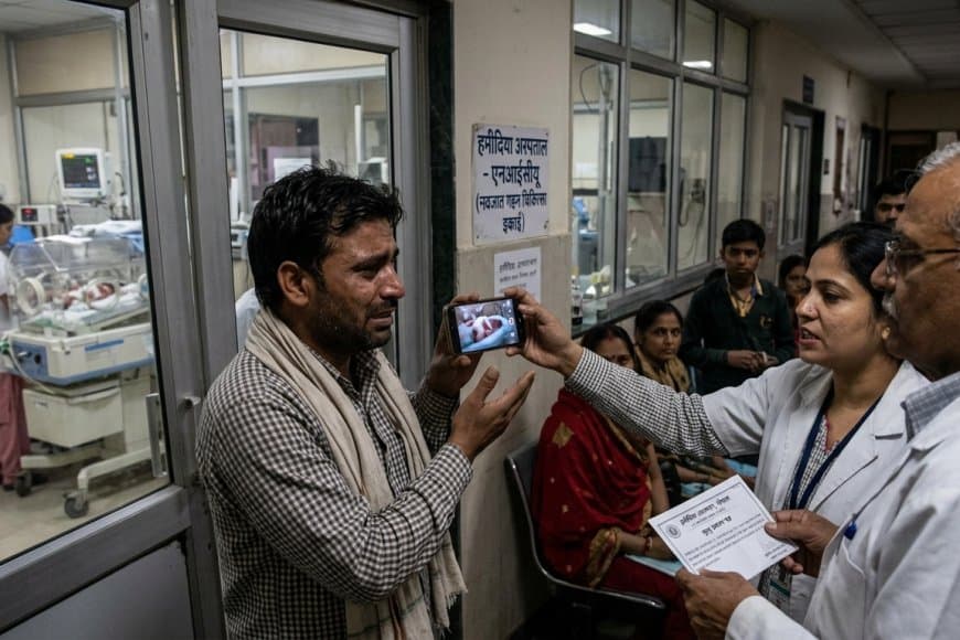 भोपाल के हमीदिया अस्पताल में लापरवाही? मृत घोषित होने के 4 घंटे बाद नवजात की चली सांसें, परिजनों ने बनाया वीडियो