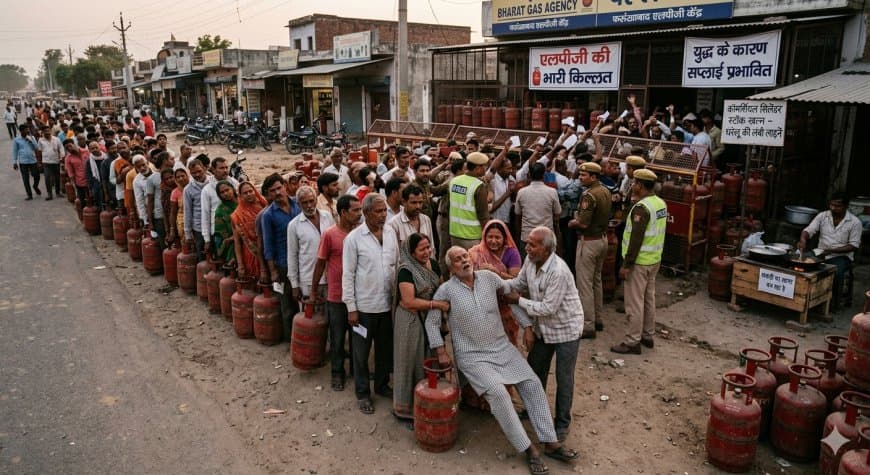 भारत में LPG संकट: सिलेंडर की किल्लत से 2 की मौत, यूपी-एमपी समेत कई राज्यों में मचा हाहाकार