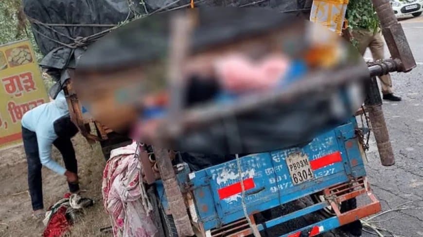 पंजाब: ट्रक के पीछे घुसा जुगाड़ू वाहन... पति की मौत...पत्नी गंभीर