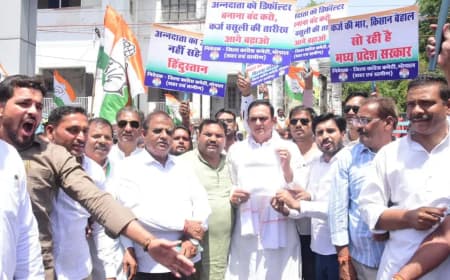 MP में गेहूं खरीदी : कांग्रेस का 'हल्लाबोल', जीतू पटवारी ने सरकार को घेरा