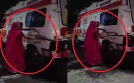 शर्मनाक! कटनी में घायल को अस्पताल पहुंचाने के बदले में मांगे पैसें और पीड़त की पत्नी से साफ करवाई एंबुलेंस