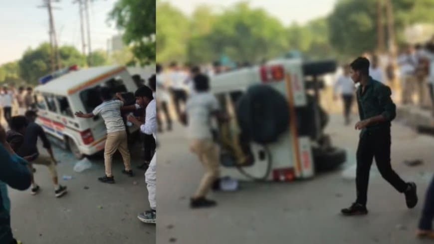 कर्मचारियों ने हंगामा करते हुए पूरा रोड जाम कर दिया है।