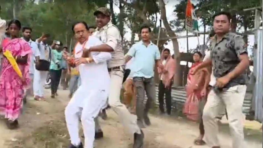 बंगाल में मतदान के दौरान हिंसा: हुमायूं पर हमला और सरकार को दौड़ा-दौड़ाकर पीटा