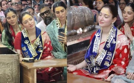 मध्यप्रदेश: मस्तक पर चंदन... बाबा महाकाल की भक्ति में लीन नजर आईं अभिनेत्री तमन्ना भाटिया