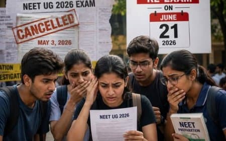 नीट-यूजी-2026: एनटीए ने किया री-एग्जाम तिथि का एलान... 21 जून को देशभर में दोबारा होगी परीक्षा