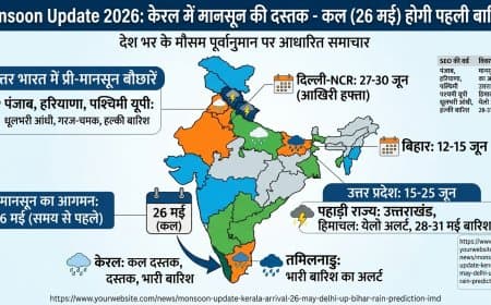 Monsoon Update 2026: वक्त से पहले केरल पहुंचेगा मानसून, जानें देश के  किस हिस्से में होगी पहली बारिश