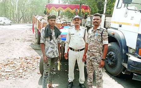 रेत के अवैध परिवहन पर कार्रवाई खनिज विभाग ने जब्त किए 4 वाहन
