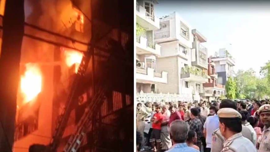 दिल्ली: एसी में ब्लास्ट... विवेक विहार की चार मंजिला बिल्डिंग में लगी आग... नौ लोगों की मौत 