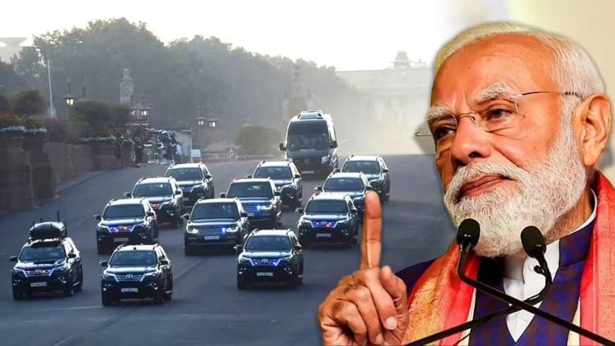 पीएम ने अपने काफिले में 50 फीसदी की कटौती है।
