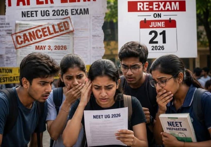 नीट-यूजी-2026: एनटीए ने किया री-एग्जाम तिथि का एलान... 21 जून को देशभर में दोबारा होगी परीक्षा