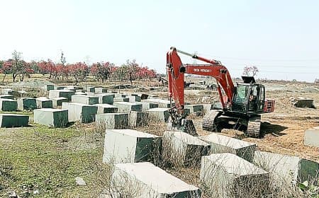 खड़ौरा खदान में नियम ताक पर, ब्लास्टिंग से दहशत में ग्रामीण