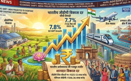 भारत की जीडीपी ग्रोथ की ऊंची उड़ान: FY26 में 7.7% की रफ्तार से बढ़ी अर्थव्यवस्था, चौथी तिमाही में 7.8% विकास दर