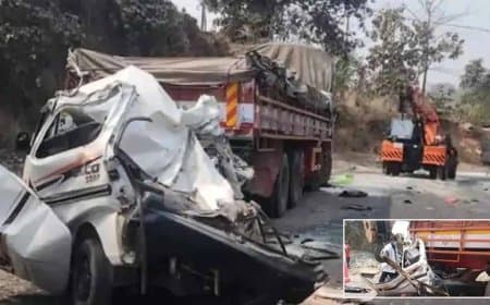 गुजरात: मोरबी में डंपर ने मारी टक्कर, कार के हो गए टुकड़े-टुकड़े... इस हादसे में पांच लोंगों की मौत