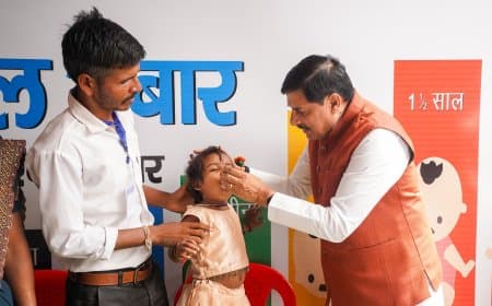 मध्यप्रदेश: दो बूंद जिंदगी की... राजधानी भोपाल में पिलाई जा रही पोलियो की खुराक... 3.32 लाख बच्चों का लक्ष्य