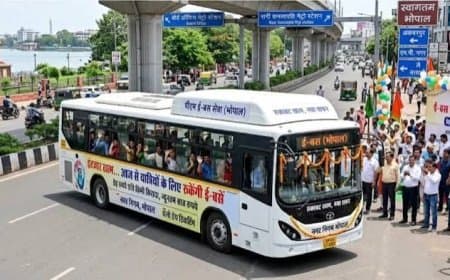 पब्लिक ट्रांसपोर्ट: भोपाल की सड़कों पर उतरीं AC ई-बसें,   जानिए रूट, किराया