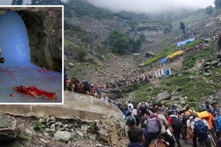 सुरक्षा के सख्त पहरे में जम्मू से तीसरा जत्था रवाना...पवित्र गुफा में बाबा बर्फानी अपने पूर्ण आकार में विराजमान 