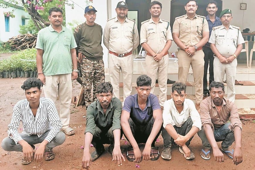 करंट लगाकर किया बाघ का शिकार, पांच गिरफ्तार, दांत-नाखून बरामद, जांच जारी अब भी