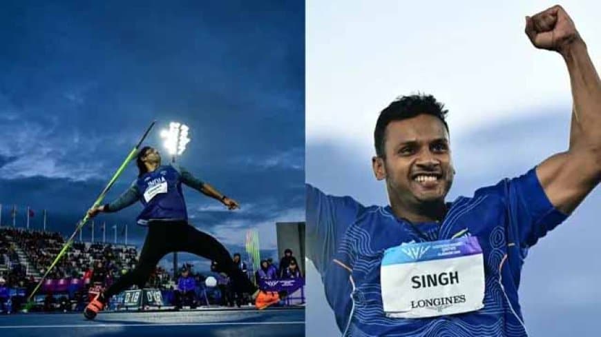कॉमनवेल्थ गेम्स: जैवलिन थ्रो में भारत ने जीते दो पदक... नीरज चोपड़ा ने सिल्वर और यशवीर सिंह ने ब्रॉन्ज 