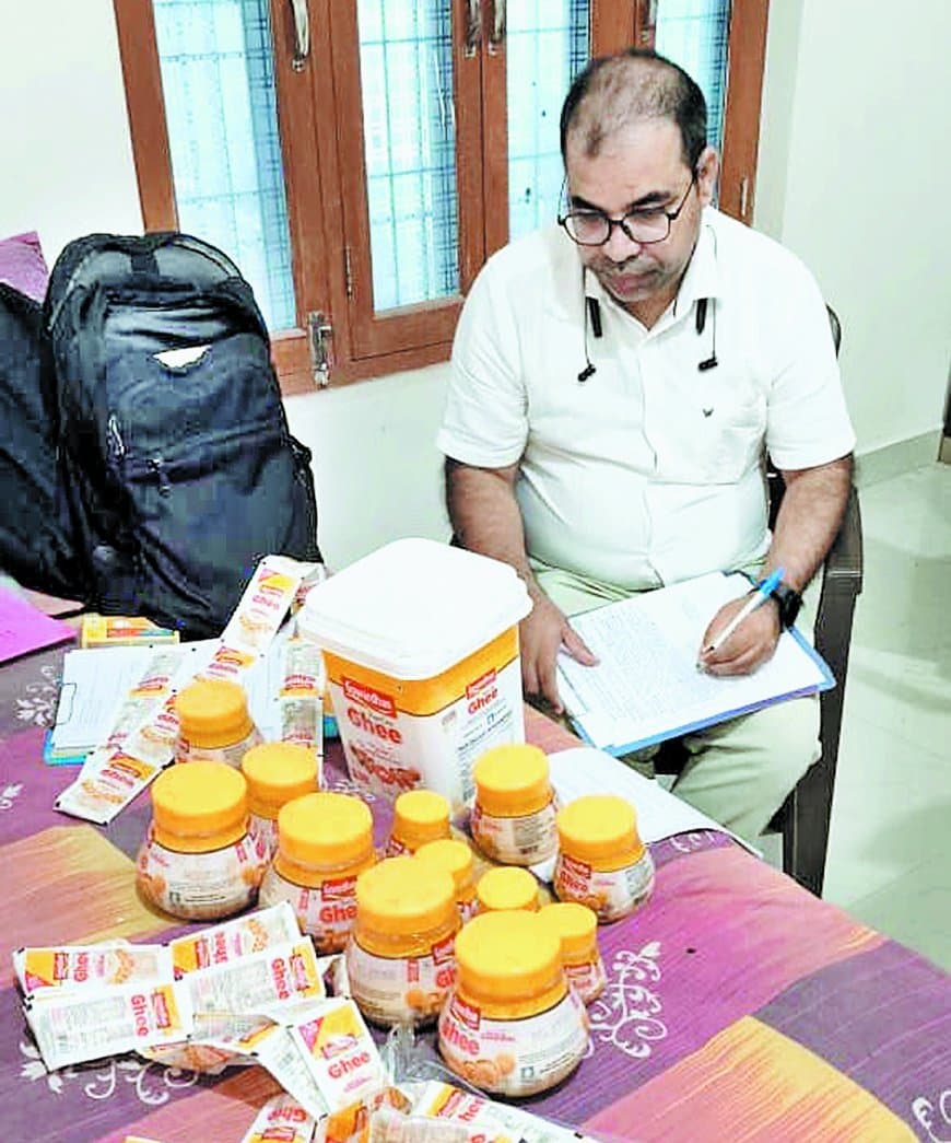 सतना में मिलावटी घी पर बड़ी कार्रवाई, दो दिनों में 1.10 लाख का संदिग्ध स्टॉक जब्त