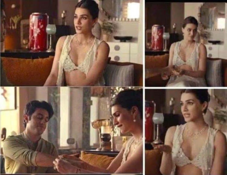 ब्रालेट ब्लाउज में राखी बांधने पर बवाल: बैकफुट पर आई जीवा ने हटाया अभिनेत्री कृति सेनन का  विज्ञापन