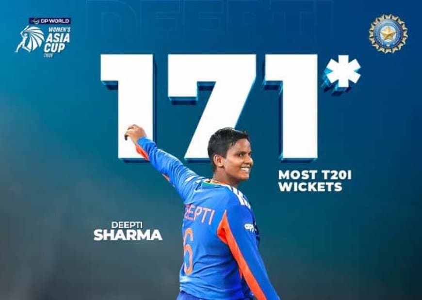 150वां मैच... एक ओवर में तीन विकेट और ऐतिहासिक रिकॉर्ड...दीप्ति शर्मा ने थाईलैंड के खिलाफ कहर बरपाया