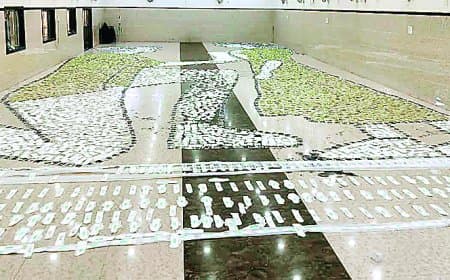 रीवा की विभूति ने सेनेटरी पैड से बनाया 5000 वर्गफुट पोर्ट्रेट, अपने रिकॉर्ड को फिर दी चुनौती