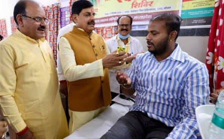 PM Modi Birthday: MP में सेवा संकल्प अभियान, भोपाल में रक्तदान और स्वास्थ्य शिविर, लोक भवन  में भी  कैंप