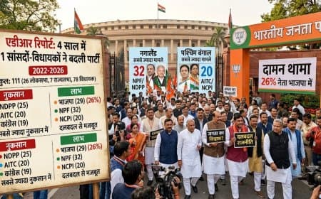 एडीआर की रिपोर्ट... चार  साल, 111 दलबदल: जानिए चुनाव जीतने के बाद किस पार्टी में गए सांसद-विधायक 