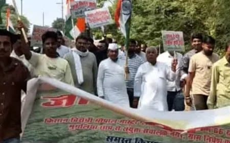 भोपाल मास्टर प्लान 2047 का विरोध: 66 गांवों के किसान सड़कों पर उतरे, BIZ ज़ोन हटाने पर अड़े