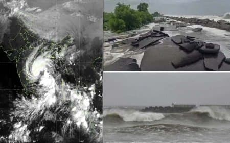 तूफान अर्नब  देर रात आंध्रप्रदेश से टकराया... 50 ट्रेन-21 फ्लाइट कैंसिल, स्कूल और कॉलेज बंद... हाई अलर्ट