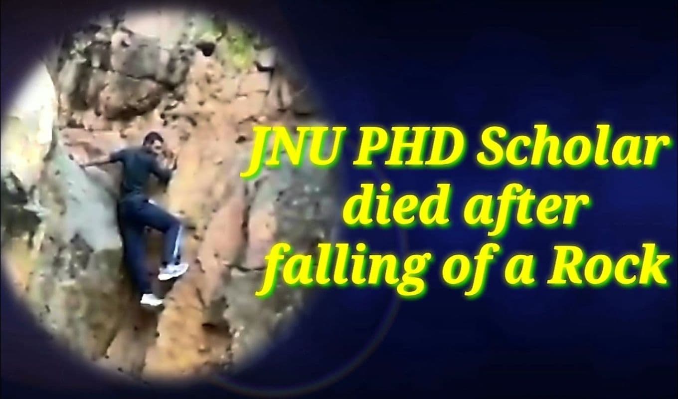 Death Video: JNU PhD scholar dies after falling off ridge on campus