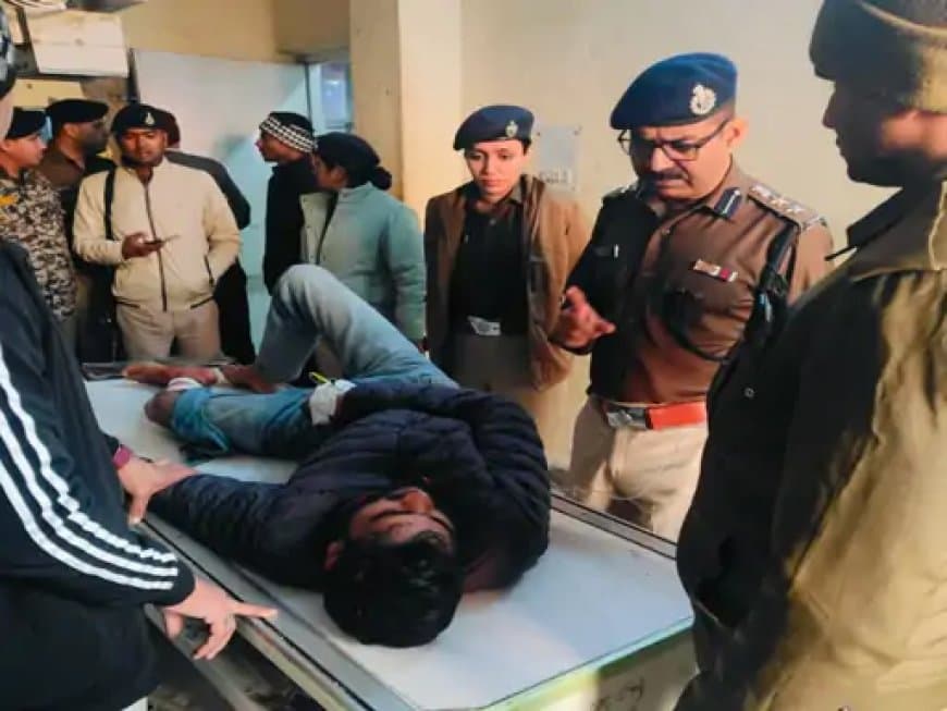 ग्वालियर... बदमाश कपिल का एनकाउंटर... पुलिस ने पैर में मारी गोली ग्वालियर... बदमाश कपिल का एनकाउंटर... पुलिस ने पैर में मारी गोली