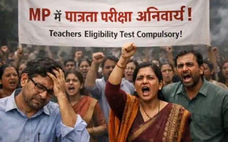 मध्य प्रदेश: डेढ़ लाख शिक्षकों पर लटक रही पात्रता की तलवार... भोपाल में भरेंगे हुंकार मध्य प्रदेश: डेढ़ लाख शिक्षकों पर लटक रही पात्रता की तलवार... भोपाल में भरेंगे हुंकार