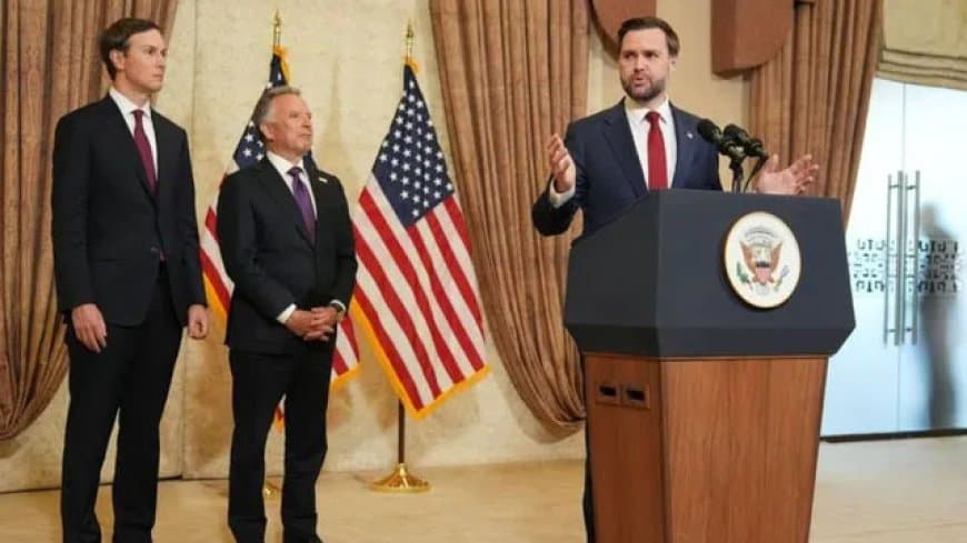 पाकिस्तान की उम्मीदों पर फिरा पानी... ईरान-अमेरिका की 21 घंटे चली बैैठक रही बेनतीजा अमेरिकी उपराष्ट्रपति जेडी वेंस देश लौटने से पहले वेंस ने एक प्रेस कॉन्फ्रेंस की।