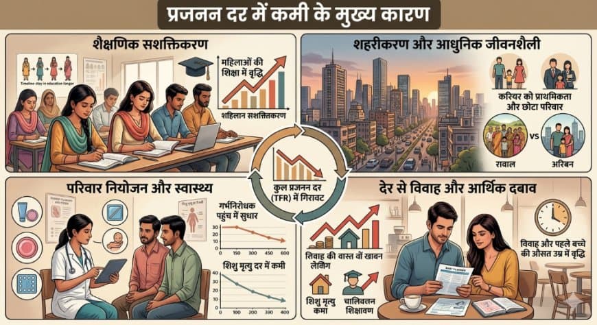 भारत में क्यों घट रही है फर्टिलिटी रेट और क्या होगा इसका असर? जानिए पूरी रिपोर्ट भारत में क्यों घट रही है फर्टिलिटी रेट और क्या होगा इसका असर? जानिए पूरी रिपोर्ट