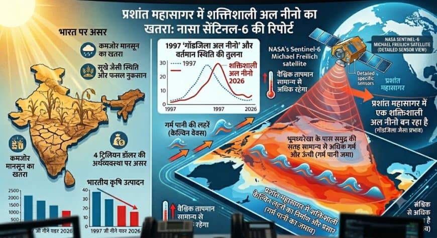प्रशांत महासागर में अल नीनो का खतरा: भारत के मानसून और अर्थव्यवस्था पर क्या होगा असर? प्रशांत महासागर में अल नीनो का खतरा: भारत के मानसून और अर्थव्यवस्था पर क्या होगा असर?