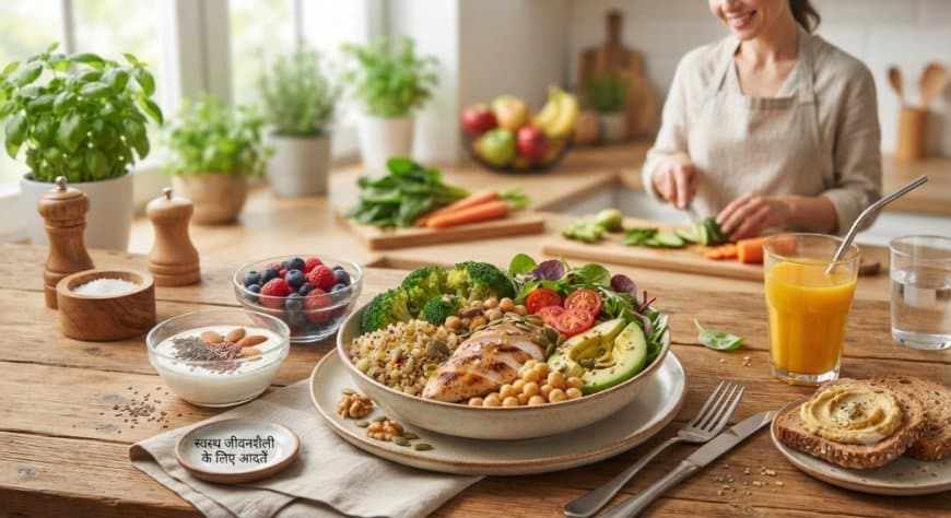प्रोटीन, विटामिन और फाइबर युक्त डाइट: स्वस्थ जीवनशैली के लिए अपनाएं ये आदतें प्रोटीन, विटामिन और फाइबर युक्त डाइट: स्वस्थ जीवनशैली के लिए अपनाएं ये आदतें