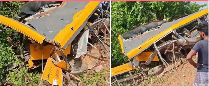 बंगाल में रेल हादसा: पैसेंजर ट्रेन से टकराई स्कूल की वैन, तीन छात्रों की मौके पर मौत... 5 गंभीर रूप से घायल बंगाल में रेल हादसा: पैसेंजर ट्रेन से टकराई स्कूल की वैन, तीन छात्रों की मौके पर मौत... 5 गंभीर रूप से घायल