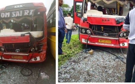 एमपी: धार में स्कूल बस को बस ने मारी टक्कर, दर्जनभर घायल... बच्चों में मची चीख-पुकार... दोनों बस चकनाचूर एमपी: धार में स्कूल बस को बस ने मारी टक्कर, दर्जनभर घायल... बच्चों में मची चीख-पुकार... दोनों बस चकनाचूर