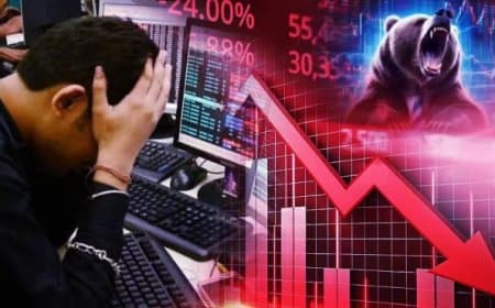 भारतीय शेयर बाजार में नहीं थम रहा गिरावट का दौर... सेंसेक्स 600 अंक टूटा, निफ्टी 22,700 के नीचे फिसला